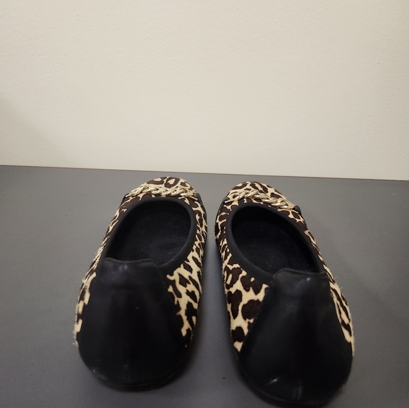 Vionic Spark Pera Flats Gold Chain Leopard Calf Hair Sz 8 - Picture 4 of 8